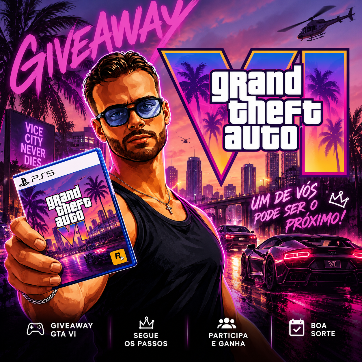 Giveaway GTA VI — um de vocês pode ser o próximo